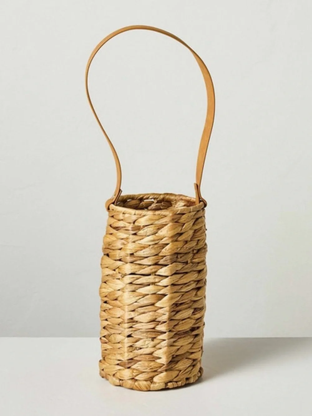 Target Hearth & Hand With Magnolia Woven Bottle Carrier Water Hyacinth New